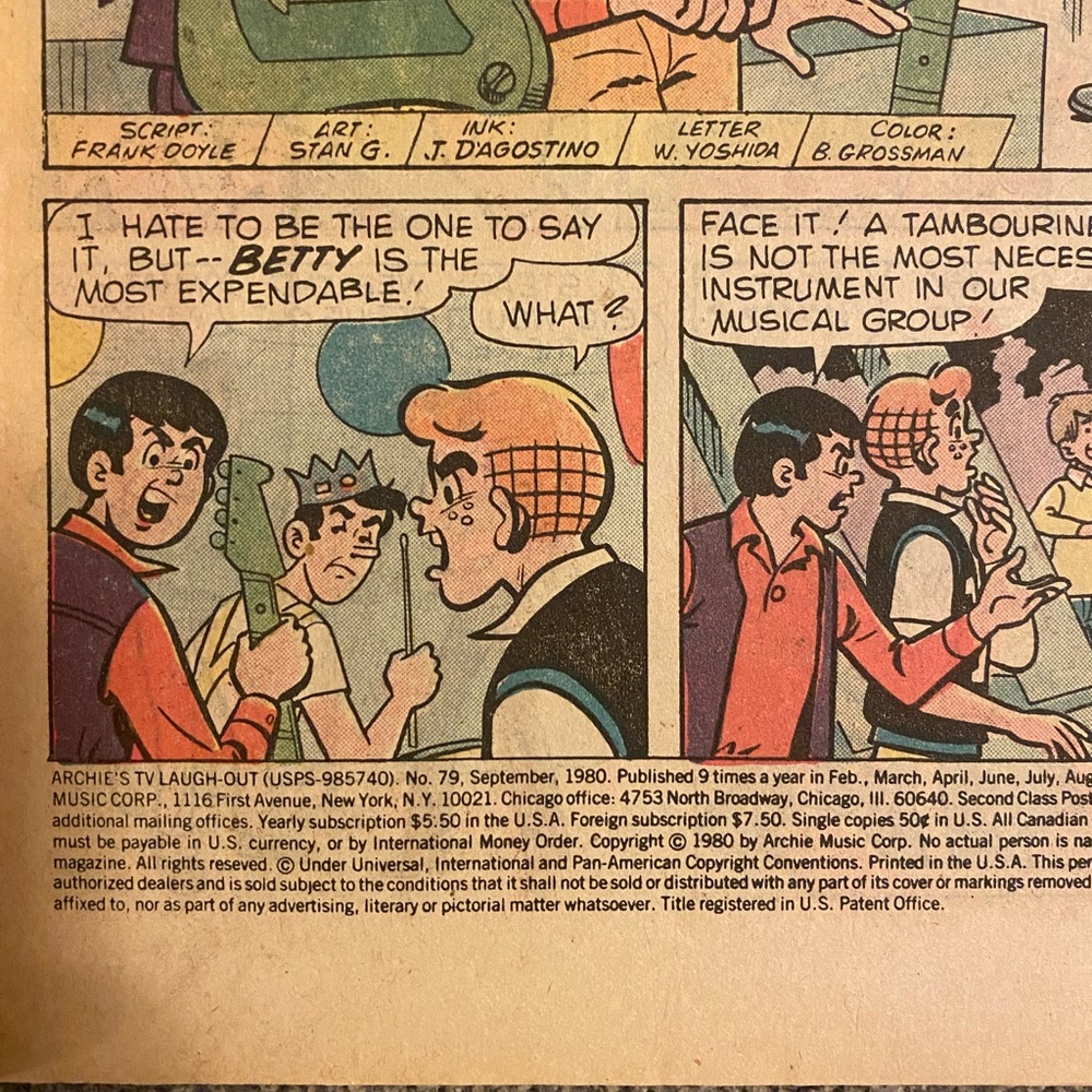 Archie Comics - Archie’s T.V. Laugh-Out No79 - Bundle 3 for $10! - Picture 4 of 6